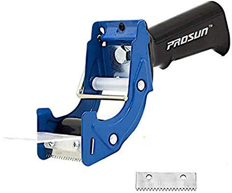 Handheld Klebebandabroller, mit extra Klinge Verpackung Karton Cutter, Paketklebeband Paketbandabroller Packband Paketband Papierklebeband Abroller Handabroller Kleberoller Klebebandspender,Blau