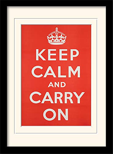 Pyramid International Keep Calm And Carry On Memorabilia, Multi-Colour, 30 x 40 cm