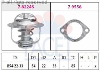 Facet 7.8224 Termostato, refrigerante