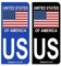 blasonimmat Autocollant Plaque d'immatriculation US États-Unis - Drapeau