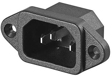 Goobay 12955 AC-Einbaustecker, Lötanschluss mit VDE