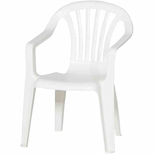 1 chaise en polypropylène pour enfant de 36,5 x 40 x 52 cm, blanche