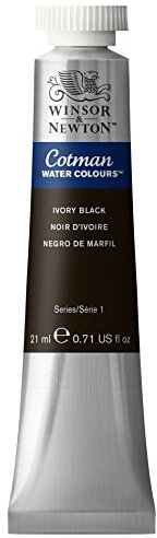 Winsor & Newton Cotman Aquarelle Tube 21ml Noir D'Ivoire