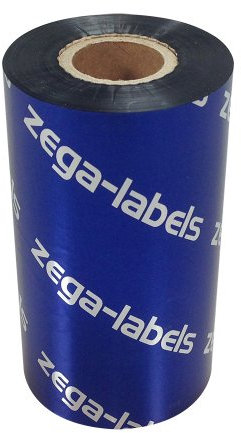 zega-labels Thermotransfer Farbband 110 mm x 300 m - zega silver (Wachs/Harz Wischfest) - Farbseite AUSSEN - Ribbon für Zebra ZT-Serie/ZM400/ZD420T/ZD421T - 1 Zoll Kern Ø 25 mm - für Papieretiketten