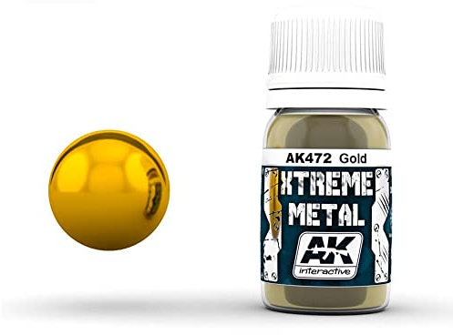 AK Interactive 30ml Extreme Metal Paints Gold # 472