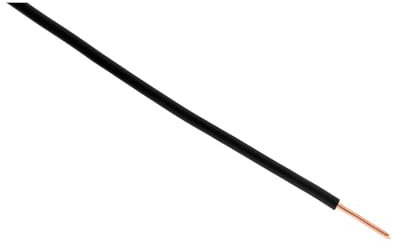 Zenitech - Cavo Di Alimentazione Elettrica H07V-U 2,5mm² - Conduttore Monofilo Con Isolante in PVC - per Collegamenti Interni Residenziali - Tensione Max 700V - Nero - 25m