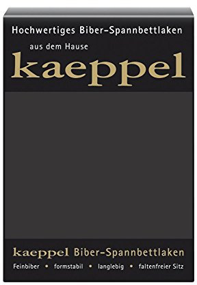 Kaeppel Biber Bettlaken Betttuch 140-160 x 200 cm Spannbettlaken 14 Farben Uni, Farbe:Anthrazit