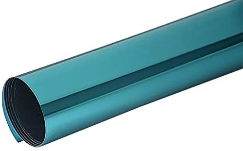 Neoxxim 5.79€/m2 Fensterfolie - Spiegel blau 200 x 152 cm - Sichtschutz Sichtschutzfolie - Chrom Spiegel - viele Farben Größen wählbar, Gebäudefolie, Sonnenschutz Folie, Spionfolie