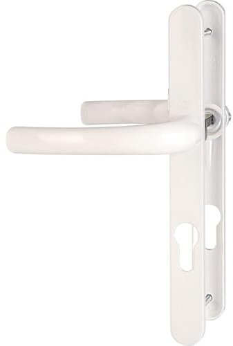 Poignée de porte sur plaque étroit blanc - Clé I - Carré 8 mm - Tokyo - Hoppe et cie