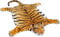 BRUBAKER Tigerfell Bengalischer Tiger - 130 x 120 cm - Braun - Bettvorleger Kaminvorleger Teppich