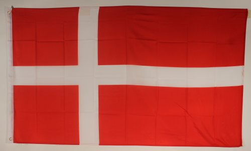 Flagge Dänemark 90 x 150 cm Fahne mit 2 Ösen 100g/m² Stoffgewicht Hissflagge für Mast