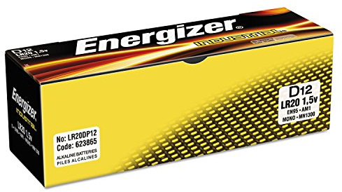 Energizer Products - Industrial Alkaline Battery, quot; Dquot; Size, 12/BX - Sold as 1 BX - Energizer Industrial Alkaline D Battery offers an economical, high rate source of portable power for todays devices that require heavy current or continuous use. Each battery provides four to nine times more energy than similar-sized carbon zinc batteries.