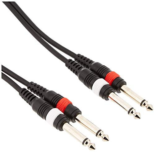 Adam Hall Cables 3 STAR TPP 0300 - Cable de Audio de 2 Jacks 6,3 mm mono a 2 Jacks 6,3 mm mono 3 m