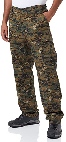 Mil-Tec US Feldhose Typ BDU • Taktische Herren Cargohose mit 6 Taschen & Knieverstärkung • Robuste Einsatzhose aus Baumwolle & Polyester • Verstellbare Bundweite & Beinabschluss mit Zugband