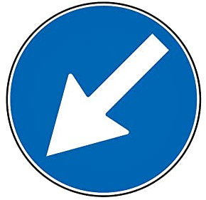 CARTELLO STRADALE PASSAGGIO OBBLIGATO SX/DX 3G EAN: 8012947689714