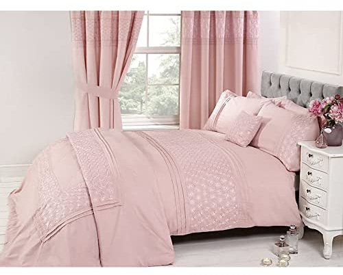 Rapport Home Everdean Bettwäscheset für Doppelbett, Polyester, Baumwolle, Rosa