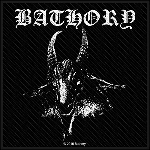 Bathory Aufnäher - Goat Skull -Bathory Patch - Gewebt & Lizenziert !!