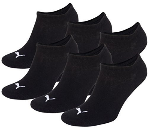 Puma Unisex Invisible Sneaker Knöchelsocken, 6er Pack, Unisex-Erwachsene, Schwarz, 35-38