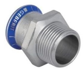 'Geberit Mapress Edelstahl – Union männlich Durchmesser 28 mm 3/4 Edelstahl