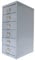 Szagato Schubladenschrank Silber Metall 6 Schubladen HxBxT 66x28x40cm Schubladen-Container Büroschrank Werkzeugschrank Aufbewahrungsschrank Schubladen-Box
