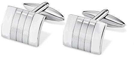 s.Oliver Herren-Manschettenknöpfe Edelstahl silber - 516013