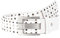 Red Bridge Herren Gürtel Ledergürtel Breiter Nietengürtel Cowboy Western Nieten RB9101 (115, Weiß (White))