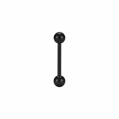 eeddoo Piercing Stab Schwarz Edelstahl 1,0 x 6mm 3 mm