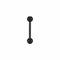 eeddoo Piercing Stab Schwarz Edelstahl 1,0 x 6mm 3 mm