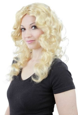 blonde Locken Langhaar Model Damen Perücke