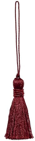 Jones Interiors Milly Key Tassel - Wine Red, Glass, Plastic, Hanging, Special Occasion, Gift