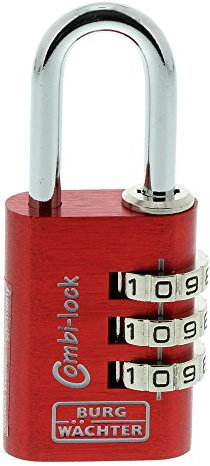 BURG WÄCHTER Verstellbares Zahlenschloss, 5 mm Bügelstärke, 3 Zahlenrollen, Combi Lock 88 30 Fun SB