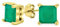 2Ct Grüner Quadratischer Zirkonia Brillant Prinzess Schliff Aaa Cz Ohrstecker 14K Gold Vergoldet Sterling Silber Simulierte Jade