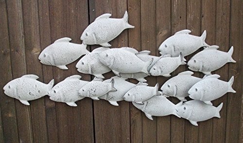 Deko-Impression Wunderschönes Wandobjekt, Fische, Wanddekoration, Eisen, Handarbeit
