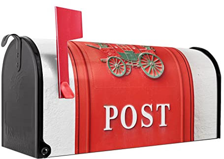 banjado® Amerikanischer Briefkasten - US Mailbox/Letterbox mit Motiv Nostalgie Post 51x22x17cm - Postkasten Stahl aus Amerika – Briefkasten amerikanisch pulverbeschichtet