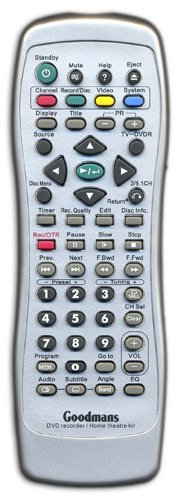 Original Remote Control for Goodmans GHC304DVDR