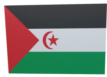 U24 Aufkleber Western Sahara Flagge Fahne 8 x 5 cm Autoaufkleber Sticker