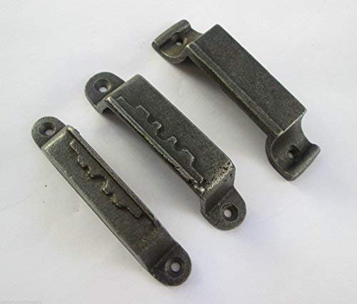 IRONMONGERY WORLD® Wrought CAST Iron Victorian Old Rim Lock Latch Keep Striker Plate Reproduction (104 X 15 X 25MM (LX WxH))