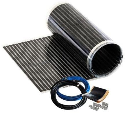 Calorique Infrarot Heizfolie Elektrische Fußbodenheizung 50 cm Set 150 W/m² 10,0 m² - effiziente und kostengünstige Heizung für Neubau oder Altbau-Sanierung [Energieklasse A+++]