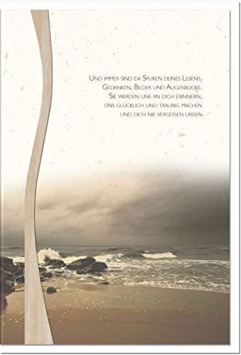 metALUm Kondolenzkarte ERINNERUNGEN | Meeresstrand 01406