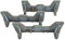 War World Gaming Industry of War 3 x Defensive Barrikaden - 28mm Sci-Fi Wargaming