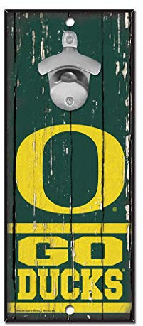 Wincraft University of Oregon - Abridor de Botellas de Madera para Montar en la Pared