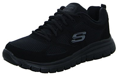 Skechers Burns Agoura, Men's Low-Top Sneakers, Black, 7.5 UK