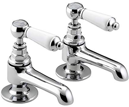 Bristan RS 1/2 C Renaissance Basin Taps - Chrome, Silver