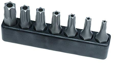 Projahn 1/4 Zoll Bit Satz Länge 25 mm TX mit Bohrung T10 - T40 7-teilig 2758