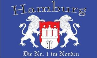 Flagge 90 x 150 : Hamburg die Nummer 1 im Norden