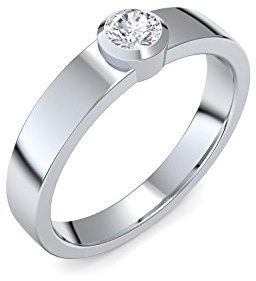 Heiratsantrag Ring Antragsring Verlobung Platin Ring Diamant 950 + inkl. Luxusetui + Diamant Ring Platin Diamantring Platin 0,18 Carat SI1/H (Platin 950) - Heaven AM53 PL950BRFA60