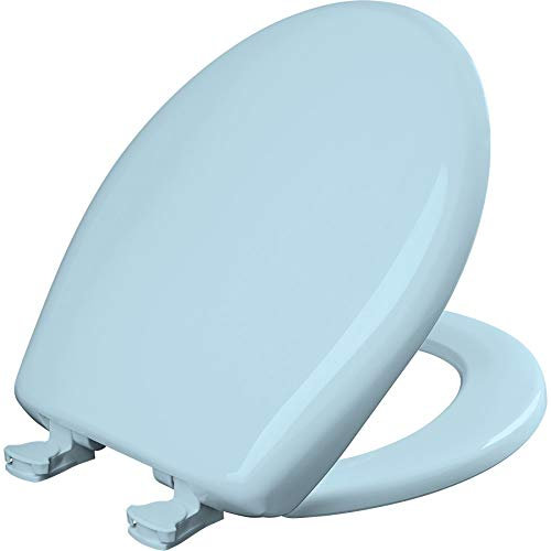 Bemis 200SLOWT 464 Toilet Seat Will Slow Close, Never Loosen and Easily Remove, Dresden Blue, Round