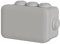 Schneider Electric Boîte de jonction ENN05003 Mureva BOX, lot de 5 boîtiers à montage en surface avec 8 œillets Ø 20 mm, 105 x 65 x 55 mm, adaptée aux pièces humides et à une utilisation en extérieur, classe de protection IP55, prise étanche à l'humidité, gris