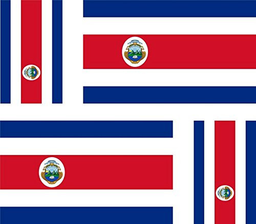 Akachafactory 4 x selbstklebend Sticker Auto Moto Koffer Laptop Flagge Costa Rica Costa