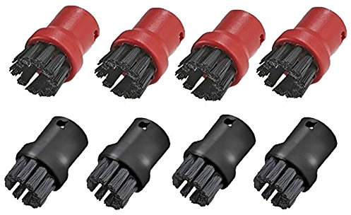 Spares2go Jeu de 8 brosses rondes Pour nettoyeur vapeur compatible avec Karcher SC1002 SC1010 SC1122 SC1125
